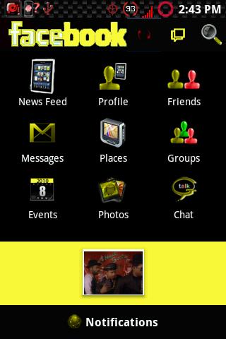 Black Facebook Yellow Version