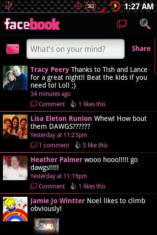 Black Facebook (Pink Version) Android Social