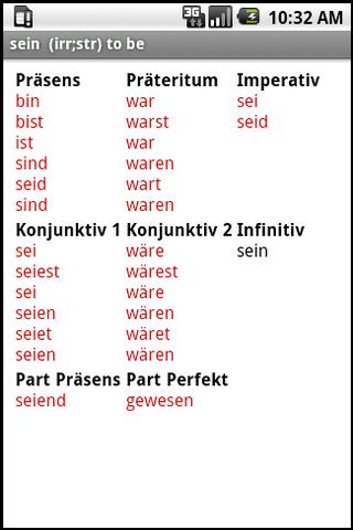 German Verbs Android Education