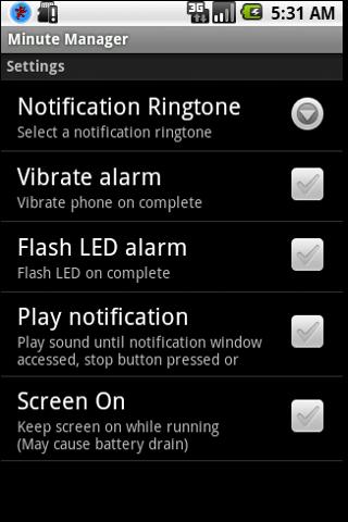 Minute Manager Android Productivity