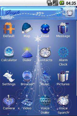 Blue Christmas Android Personalization