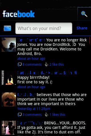 Black Facebook (Blue Version) Android Social