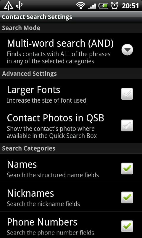Contact Search Android Tools