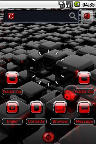 3D Red Droid Theme 2 Android Personalization