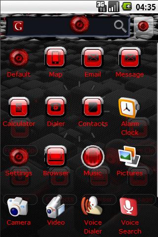 3D Red Droid Theme 2 Android Personalization