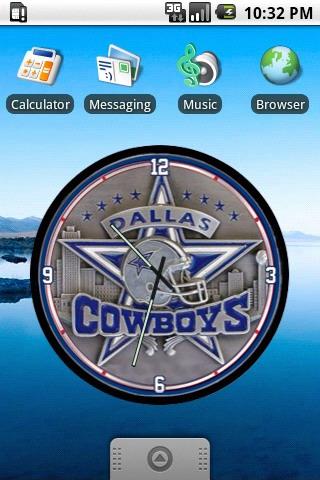 Dallas Cowboys clock widget Android Personalization