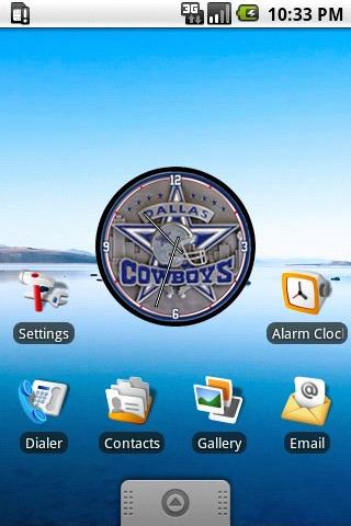 Dallas Cowboys clock widget Android Personalization