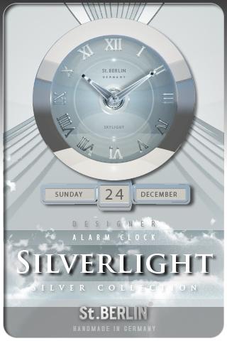 SILVERLIGHT clock widget theme Android Lifestyle