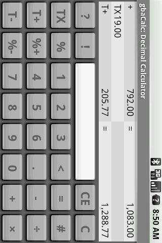 gbaCalc Lite Decimal Calc Android Productivity