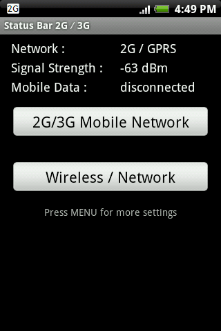 Status Bar 2G-3G