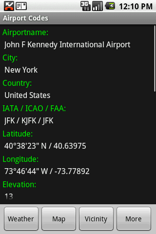 IATA / ICAO Dictionary Android Travel & Local