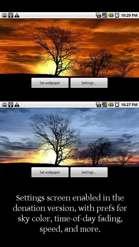 Silhouette Live Wallpaper Android Personalization