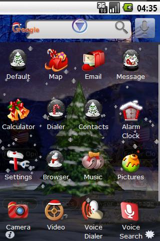 3D Snow Globe Christmas Theme Android Personalization