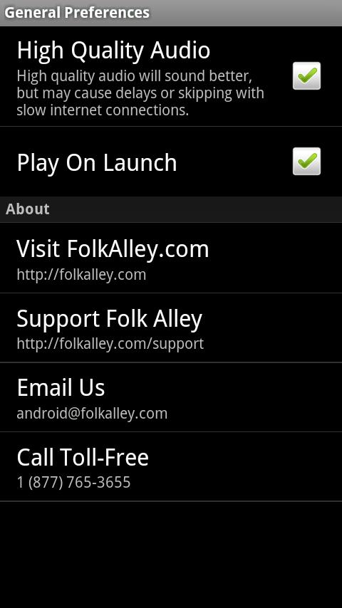 Folk Alley Player Android Entertainment