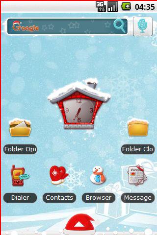 Holiday Snow Theme Android Personalization
