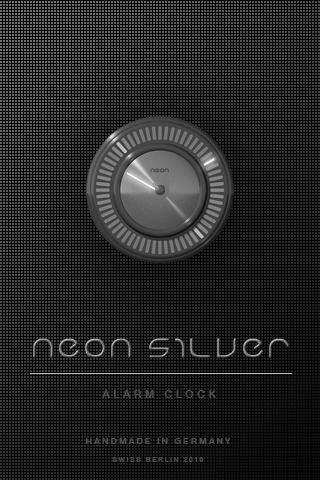 NEON SILVER clock widget Android Entertainment