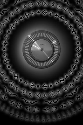 NEON SILVER clock widget Android Entertainment