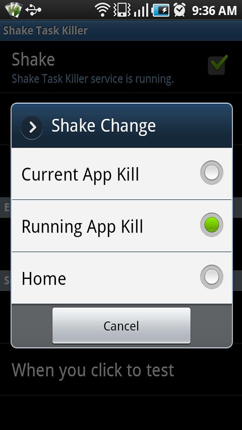 Shake Task Killer Android Tools