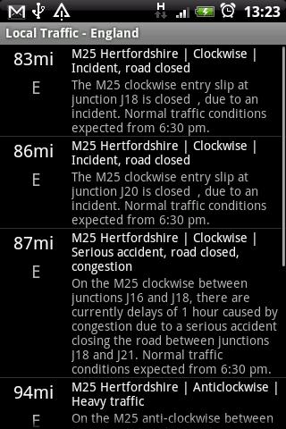 Local Traffic – England Android Travel & Local