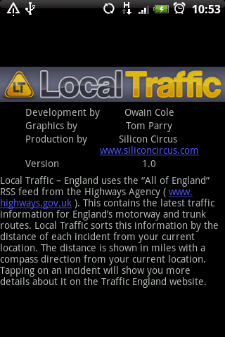Local Traffic – England Android Travel & Local