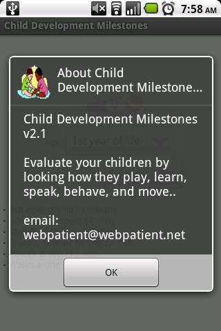 Child Development Milestones Android Medical