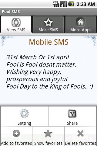 Fool SMS Android Comics