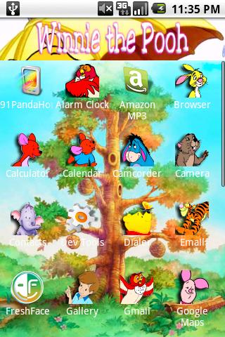 Winnie The Pooh Theme Android Personalization
