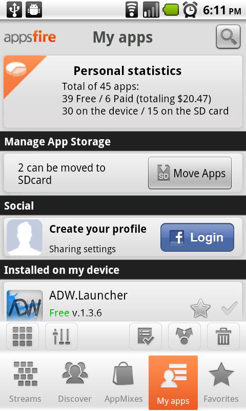 Appsfire Android Social