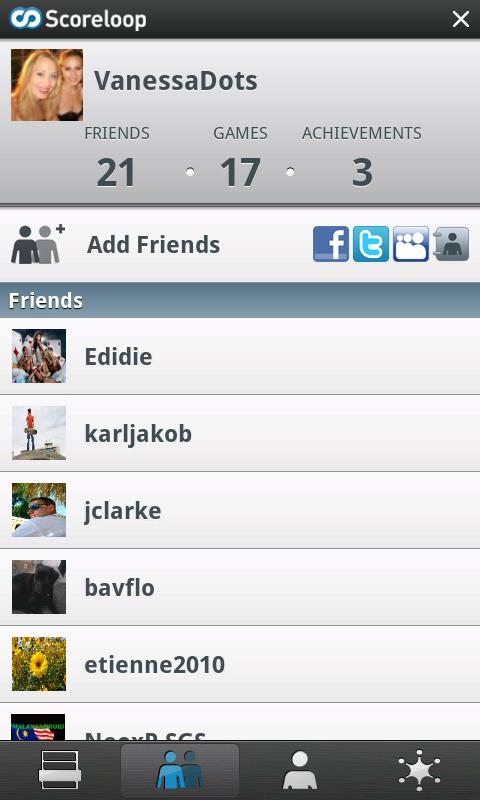 Scoreloop Android Social