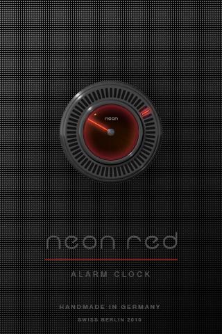 NEON RED alarm clock widget