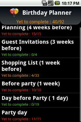 Birthday Planner Android Lifestyle