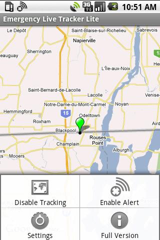 Emergency Live Tracker Lite Android Communication