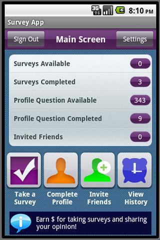 SurveyApp Android Social