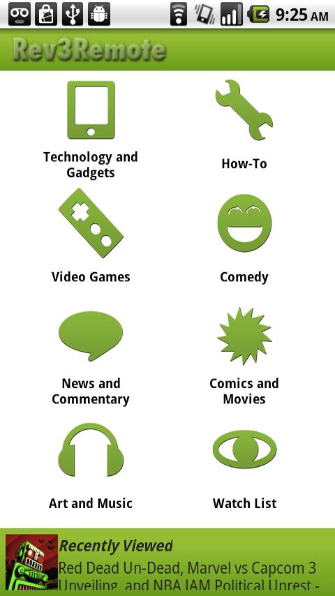 Rev3Remote Android Media & Video