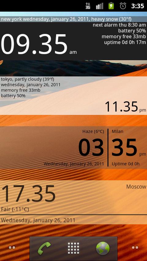 Advanced Clock Widget