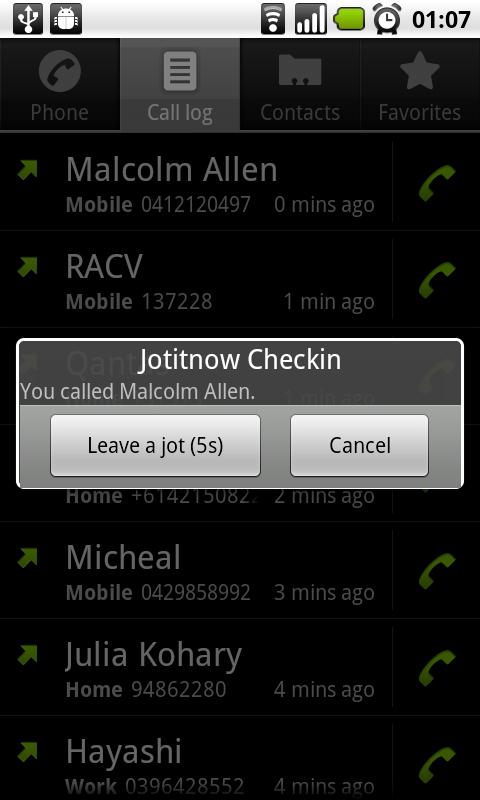 Jotitnow Android Communication