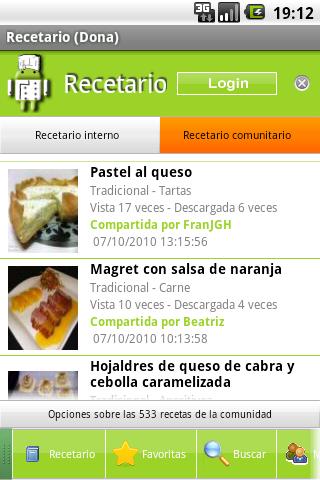 Recetario (Donación) Android Social