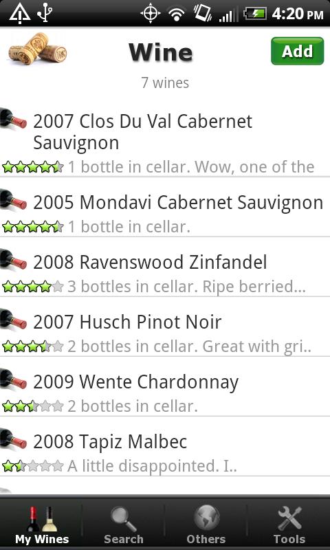 Wine + List, Ratings & Cellar Android Shopping