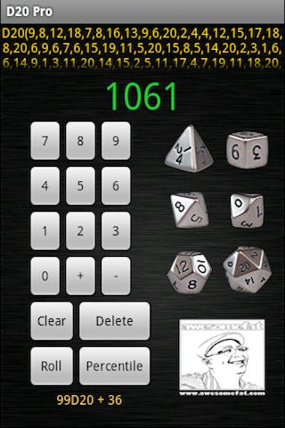D20 Gaming Dice Pro Android Tools