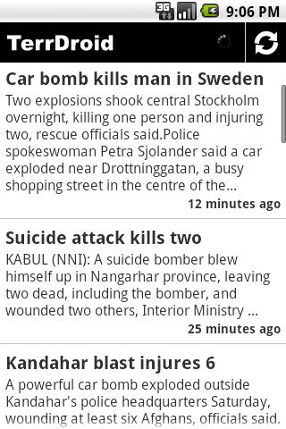 TerrDroid – News on Terrorism Android News & Magazines