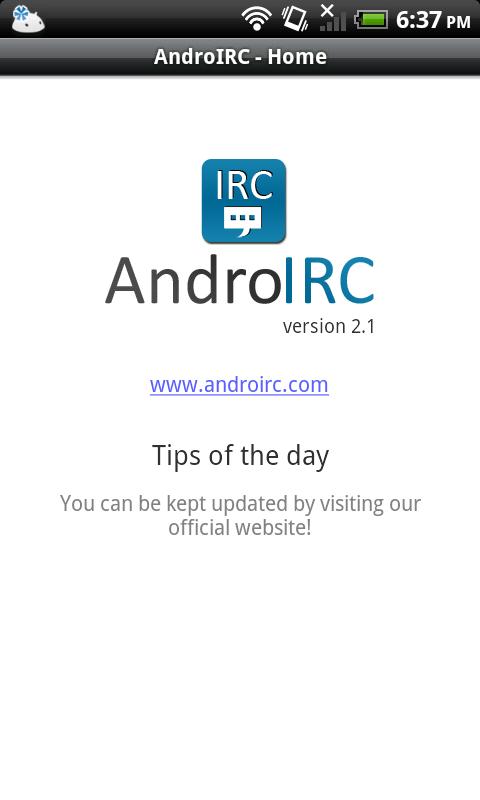 AndroIRC Android Communication