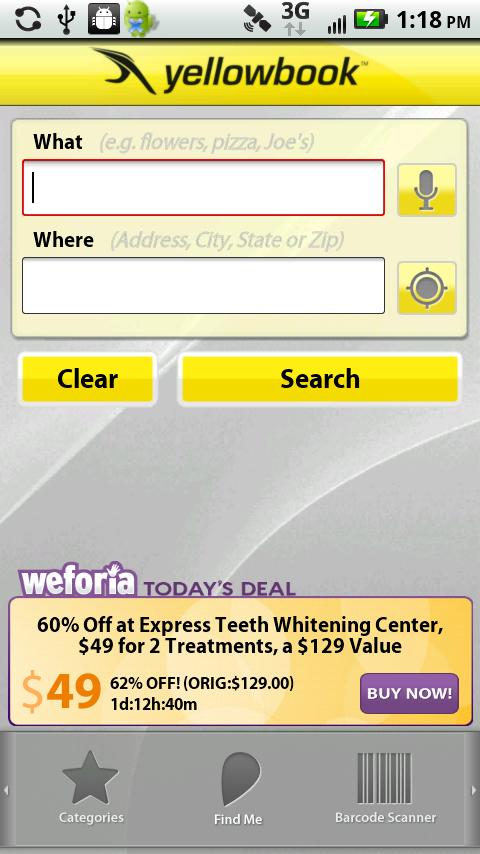 US Yellow Pages Search Android Shopping