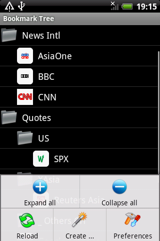 Bookmark Tree Manager Android Tools