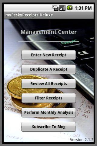 myPeskyReceipts Deluxe Android Finance