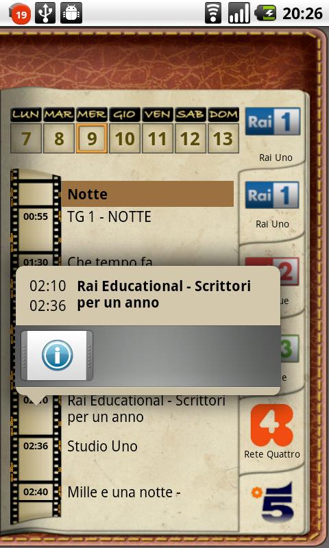 Almanacco Televisivo Android Entertainment