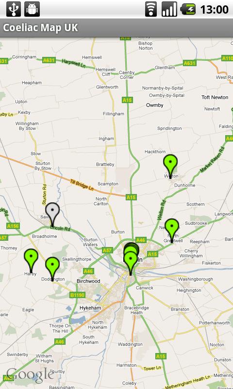 UK Coeliac Map Android Lifestyle