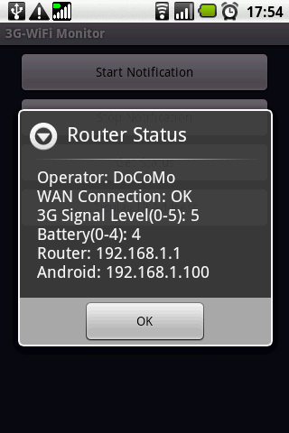 3G-WiFi Monitor Android Communication