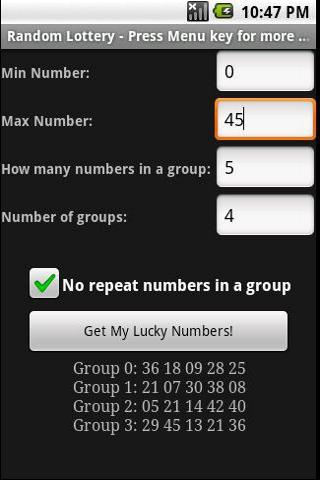 Random Lottery Android Entertainment