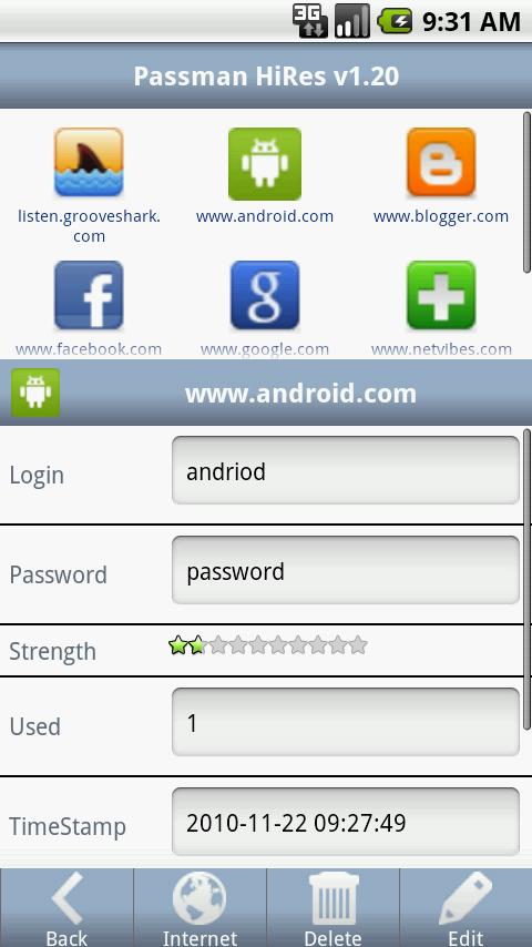 Passman HiRes Password Manager Android Productivity