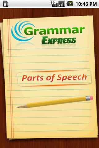 Grammar: Parts Of Speech Android Education